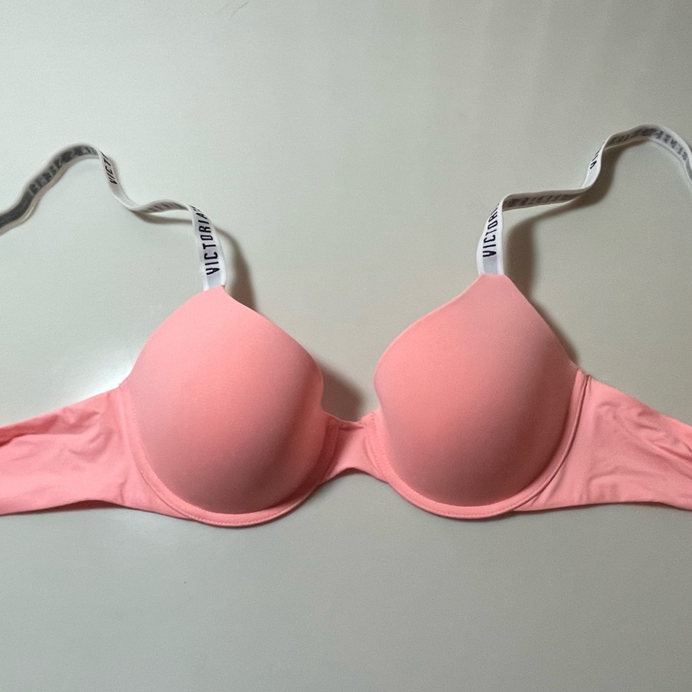 Victoria's Secret - Bright Pink Wired Bra with Adjustable Cross Straps